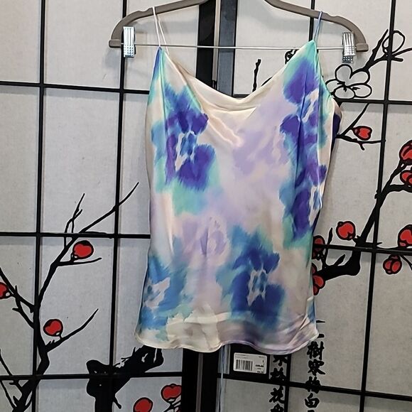 The Kooples Nwt Tie-Dye Silk-Satin Camisole - Picture 4 of 10